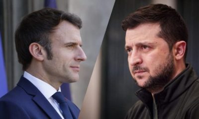 Emmanuel Macron et Volodymyr Zelensky Montage photos AFP 1383637 620x350.jpg