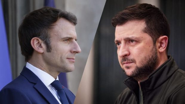 Emmanuel Macron et Volodymyr Zelensky Montage photos AFP 1383637 620x350.jpg