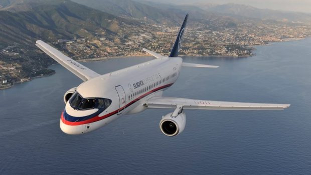 Air to air photo of a Sukhoi Superjet 100 RA 97004 over Italy 1 620x350.jpg