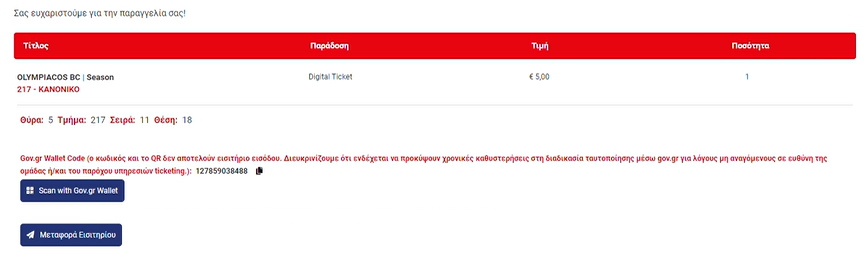Η ενημέρωση του Ολυμπιακού για τον τρόπο μεταβίβασης των εισιτηρίων διαρκείας